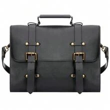 ILLUDE Women Buckle Decor Flap Square Bag Vintage Classic Messenger Bag Solid Color Crossbody Bag Flap Shoulder Bag Satchel Bag