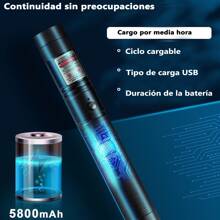 SHIXIONG Linterna de luz verde, Portátil de alta potencia con carga USB para exteriores, Adecuado para Acampar, Cazar, Caminar, Astronomía y Emergencia - Verde - Ver 5