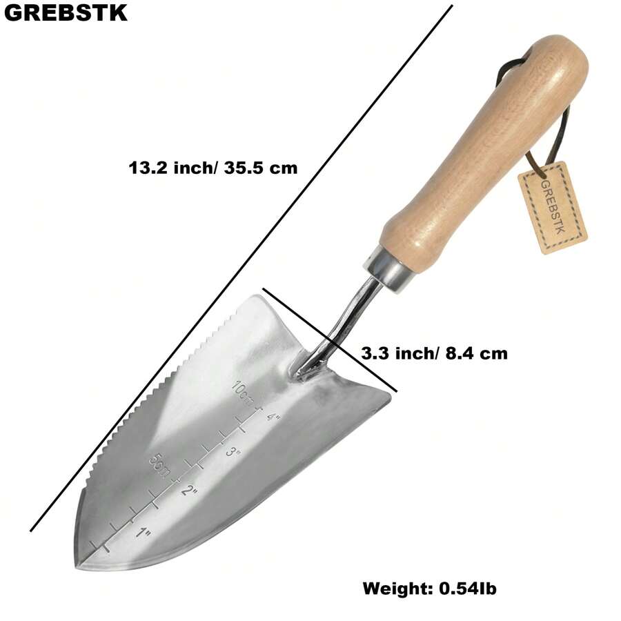 13.2inch Gardening Serrated Shovels Stainless Steel Transplanter Garden