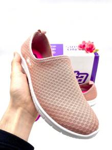 Women Wedge Sneakers - 粉色 - 查看 2