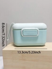 1pc Green Baby Portable Large Capacity Milk Powder Dispenser For Daily And Outdoor Use