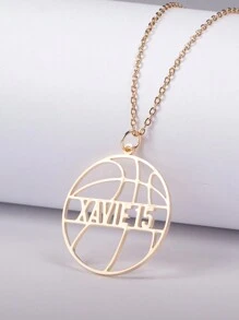 Tùy chỉnh Cá nhân hóa Bóng rổ Tên Dây chuyền Đối với Thể thao Người yêu - Lý tưởng Qủa tặng Đối với Ngày lễ Mẹ , Ngày lễ tình nhân , Sinh nhật , Ngày kỷ niệm , Tốt nghiệp , Giáng sinh , Gia đình Và Bạn - Vàng - Xem 3