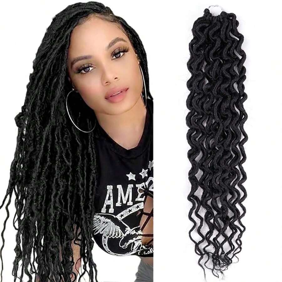 Pelo de crochet de imitación de rastas de 24 pulgadas, pelo de crochet ...