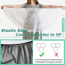 多功能嬰兒背帶和嬰兒車蚊帳-透氣，通用尺寸-節日和新父母的完美禮物 - 黑色 - 查看 4