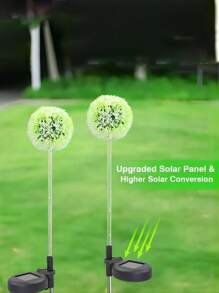 6/4/2/1pc 太阳能花园灯户外装饰，太阳能蒲公英花园灯带彩色 LED 灯，防水花园装饰户外太阳能花灯，适用于露台、庭院、小路装饰 - 彩色 - 查看 6