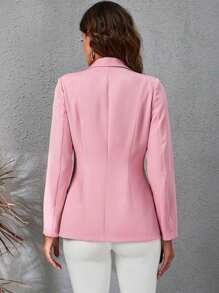 Women Blazers - Dusty Pink - View 2
