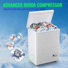 WANAI DEMULLER Deep Freezer Chest 3.5 Cubic Feet Freezers With Temperature Display Panel Mini Freezer With Removable Basket Suitable For Apartment Garage Dorm BLACK - 白色 - 查看 5