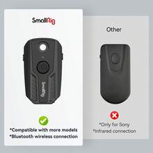 SmallRig Wireless Remote Control For For Canon For Nikon Camera, Fits For A7R V, A7R IV, A7R III, A7S III, A7 III, A6700, FX3, A7C, A7CR, A7C II, ZV-E10, R5, R6, R7, R8, R10, Z50, Zfc, Z30 - 3902 - Black - View 6