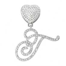 13 毫米银色链式脚链，女式草书吊坠，迈阿密链式脚链，女式嘻哈冰雪字母链式脚链详细图片按字母顺序排列在末尾 - 銀色 - 查看 36