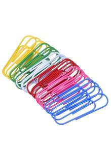 20pcs Large Creative Colorful Binder Clips Metal Coated Plastic Bookmark Paper Clips Cartoon Mix-Color Binder Clips Back To School,Back To School,School Supplies