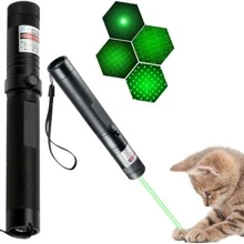 SHIXIONG Linterna de luz verde, Portátil de alta potencia con carga USB para exteriores, Adecuado para Acampar, Cazar, Caminar, Astronomía y Emergencia - Verde - Ver 1