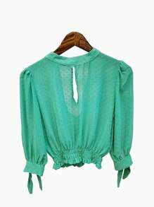 Women Tops - 綠色 - 查看 1