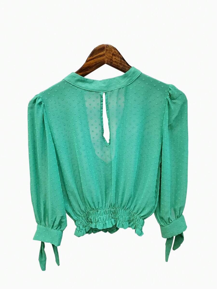 Women Tops - 綠色 - 查看 1