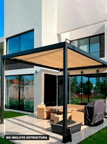 Malla Sombra 5x5 m Beige Reforzada Lista Para Instalar 90% sombra - Beis - Ver 6