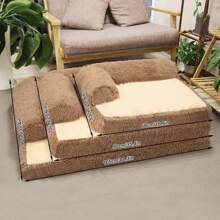 1入組可水洗犬用豪華柔軟犬舍床墊，防滑寵物睡墊，適用於大型、特大型、中型、小型犬品種，啡色 - 咖啡棕 - 查看 2