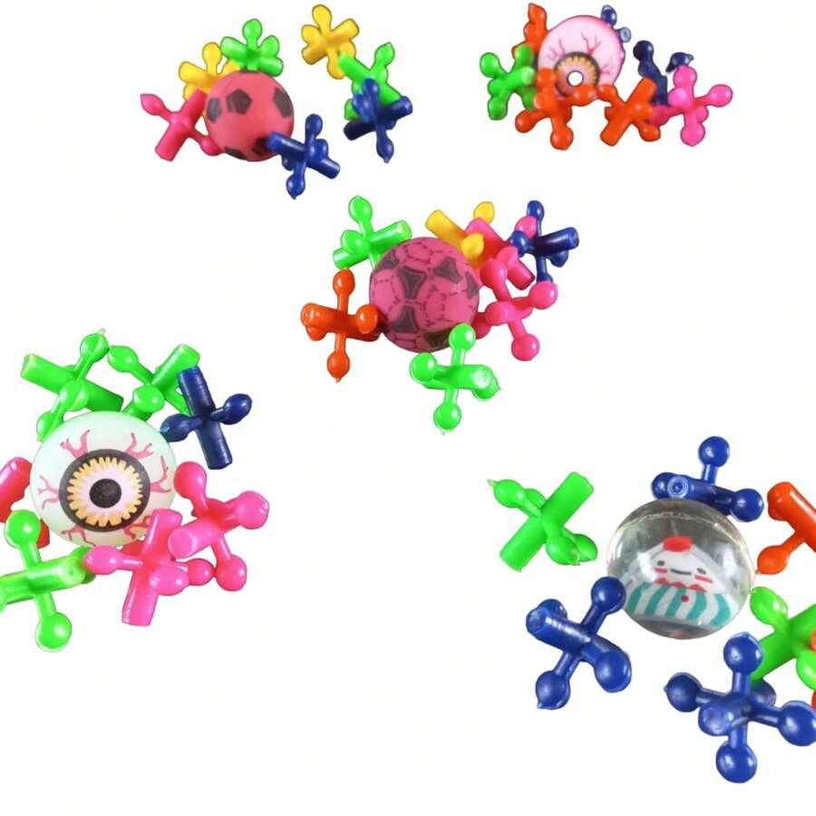 paquete de 5 juegos de matatena y 5 pelotas juego clasico - Multicolor - Ver 1