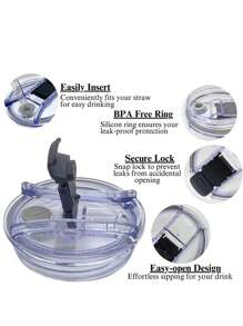 Acessórios universais para garrafas de água esportivas, Tampa anti-vazamento de silicone para copo de vidro de 40 oz, Tampa de reposição para copo de água anti-transbordamento.