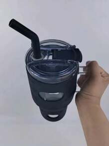 Acessórios universais para garrafas de água esportivas, Tampa anti-vazamento de silicone para copo de vidro de 40 oz, Tampa de reposição para copo de água anti-transbordamento.