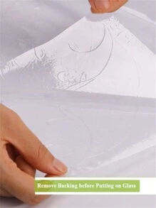 Película de Vidro Estática com Flores Gravadas para Privacidade, Película para Porta de Vidro sem Adesivo, Controle de Calor e Proteção contra Raios UV para Decoração de Escritório e Casa