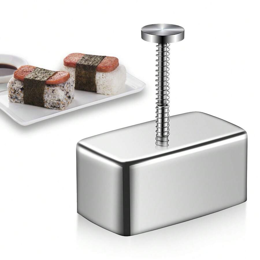 Molde Musubi De Acero Inoxidable – Kit Prensa Para Spam Musubi Y Onigiri, Antiadherente, Ideal Para Bento Y Picnic