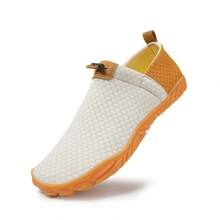 男式、女式水鞋，快干，柔软沙滩凉鞋，适合游泳池、海滩、冲浪、散步。赤脚水袜，适合游泳、海滩、游泳池、冲浪、瑜伽、男女通用 - 杏色 - 查看 12