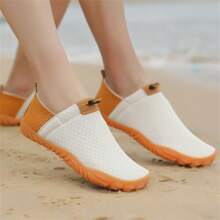 男式、女式水鞋，快干，柔软沙滩凉鞋，适合游泳池、海滩、冲浪、散步。赤脚水袜，适合游泳、海滩、游泳池、冲浪、瑜伽、男女通用 - 杏色 - 查看 3