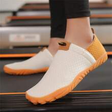 男式、女式水鞋，快干，柔软沙滩凉鞋，适合游泳池、海滩、冲浪、散步。赤脚水袜，适合游泳、海滩、游泳池、冲浪、瑜伽、男女通用 - 杏色 - 查看 7