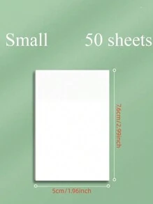 1入組透明便條紙，50張便條紙，便條紙，家用和辦公室文具，辦公桌小配件，聖誕節男孩女孩學生禮物 - 無色 - 查看 4