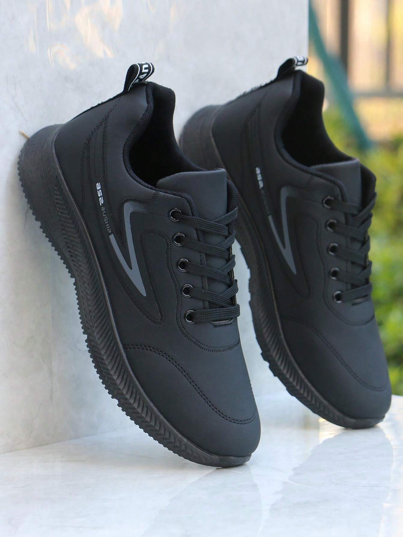 رجال مقاوم للماء مضاد للانزلاق أحذية غير رسمية أربعة مواسم جديدة ناعمة أسفل الأحذية الرياضية السوداء الأحذية أحذية الرجال رمز 39-44 ، أحذية للرجال | مقاس: CN43