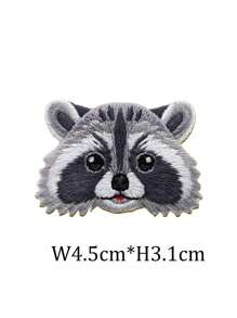 1 Piece Embroidery Fabric Stickers Iron On Rainforest Panda Raccoon Sloth Otter Cute Animal Patch,School Summer, School