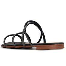 Women Flat Sandals - 黑色 - 查看 4