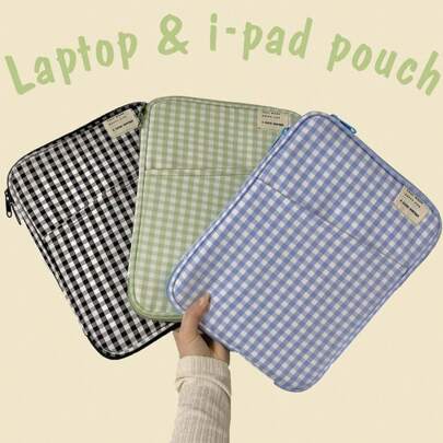 1 peça Livework Grid Bolsa para laptop simples e fresca, capa para iPad e tablet com absorção de choque e resistente a impactos para a volta às aulas material escolar material escola papelaria