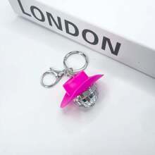 1 szt. Uniseks Kapelusz w kształcie kuli dyskotekowej i breloczek w kształcie lustrzanej kulki, idealny na prezent, imprezę lub do noszenia na co dzień, akcesoria w stylu hip-hopowym lub punkowym, zawieszka do torby prezent