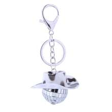 1 szt. Uniseks Kapelusz w kształcie kuli dyskotekowej i breloczek w kształcie lustrzanej kulki, idealny na prezent, imprezę lub do noszenia na co dzień, akcesoria w stylu hip-hopowym lub punkowym, zawieszka do torby prezent