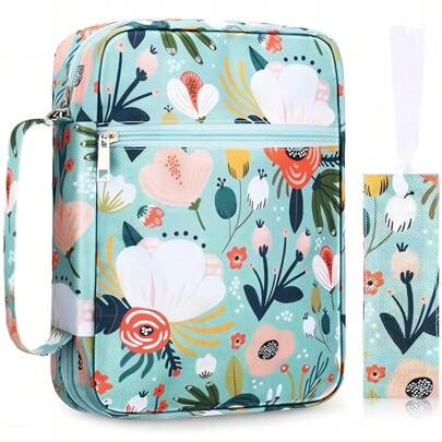 Cubierta de la Biblia, Bolsa para mujeres cubierta de la Biblia con marcadores de libros, funda de transporte portátil de la Biblia para niñas como regalo católico cristiano, para estudio de la Biblia, como bolso de mano para mujeres, estuche IPxd, para investigación bíblica, actividades al aire libre y desplazamientos diarios