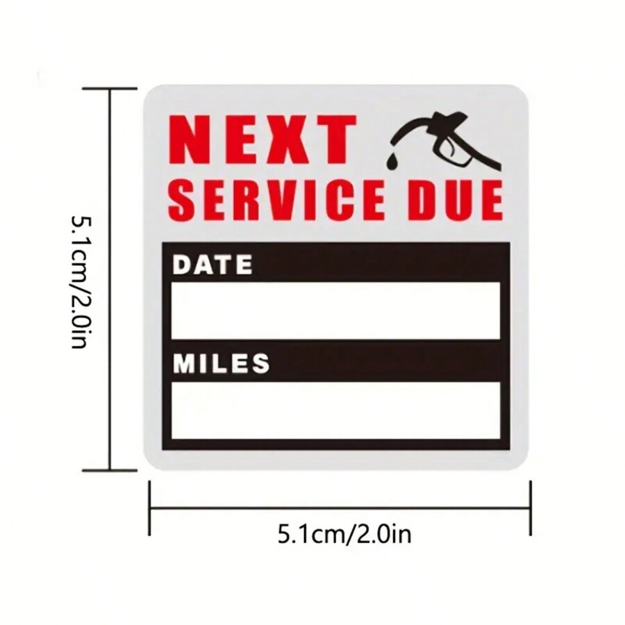 120 Sheets Per Roll Car Oil Change Sticker Maintenance Expiration Reminder Waterproof Window