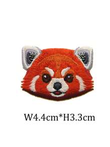 1 Piece Embroidery Fabric Stickers Iron On Rainforest Panda Raccoon Sloth Otter Cute Animal Patch,School Summer, School