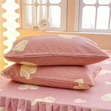2 Pieces Printing Pillowcase Sweet Pillowcase Machine Washable Pillowcase
