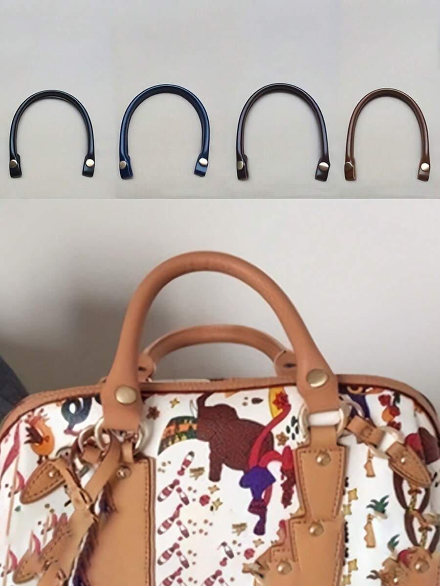1pc Women's Handbag Replacement Handle Shoulder Bag Strap PU Strap Solid Color Buckle Accessory Handle