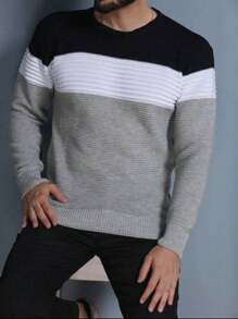 TRICOT DE LUXO Sueter tricot blusa masculino mais grosso links 3 cores