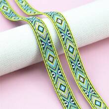 2 Meters Colorful Geometric Pattern Woven Lace Ribbon For Clothing, Bags, Shoes DIY Decoration - Multicolor - View 15