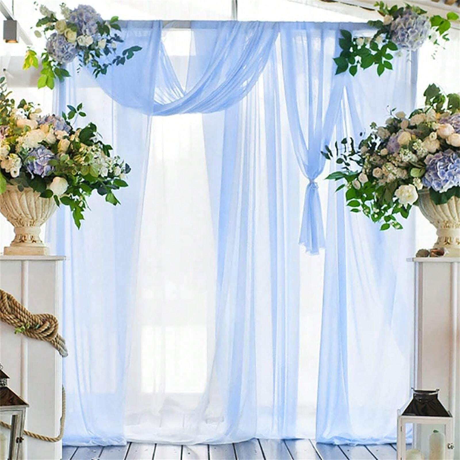 Drappeggio Chiffon Per Arco Nuziale 75x600 Cm - Decorazione Matrimoni, Feste E Palco - Foto 3