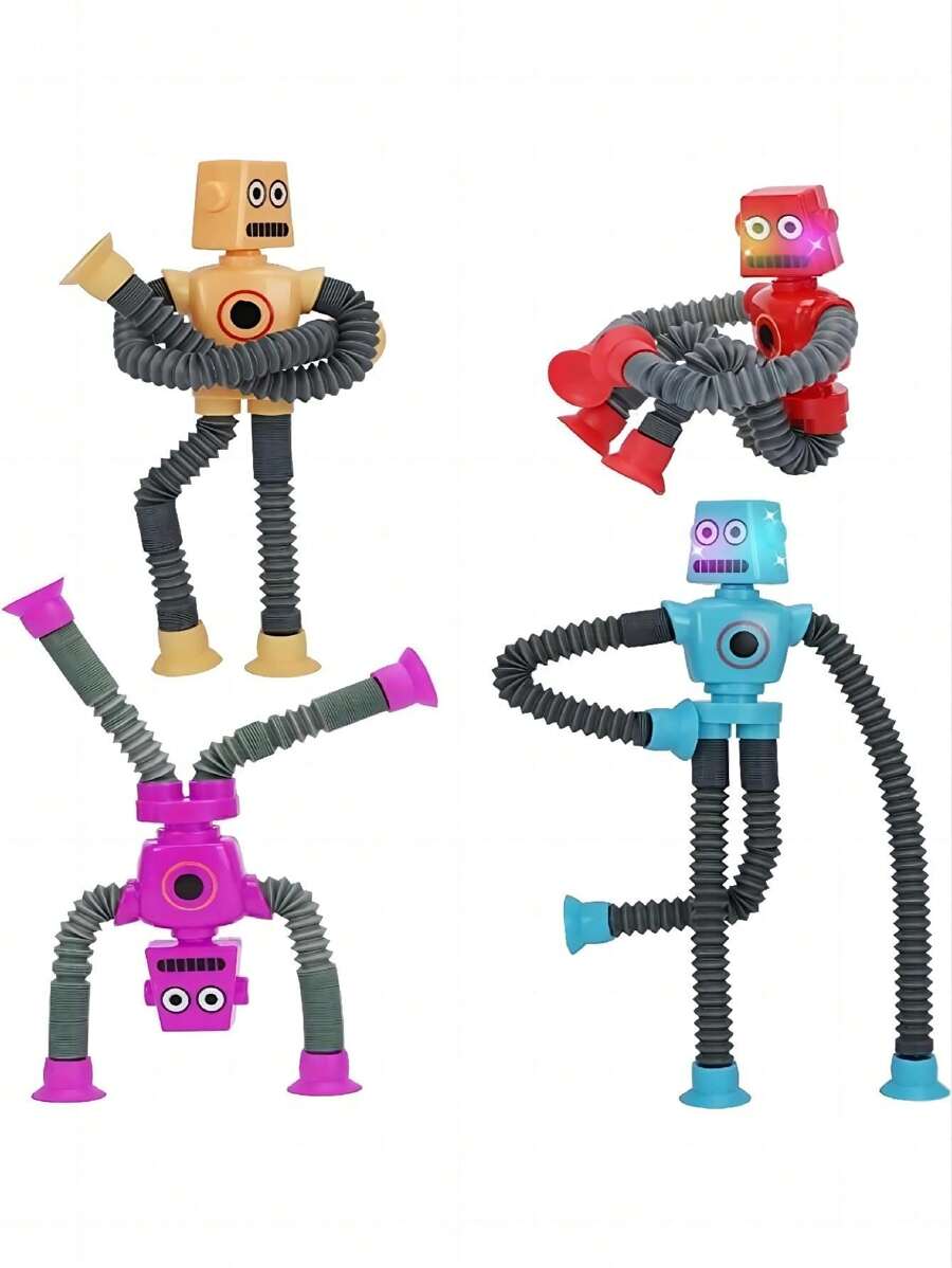 Stretch Pipe Robot Novelty Creative PressureRelief Toy Cartoon Suction