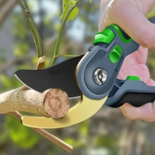 Tijeras de podar de derivación, podadera de jardinería de alto rendimiento, tijeras de podar profesionales para jardín con hojas de acero SK5 afiladas, herramienta de jardín ideal - Negro - Ver 10