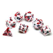 7pcs/Set Boxed Bloody Dice Set, Tabletop Role-Playing Game (TRPG) Dice, Polyhedral Tabletop Game Dice, Suitable For Role-Playing Game (RPG) Dice Games - White - View 8