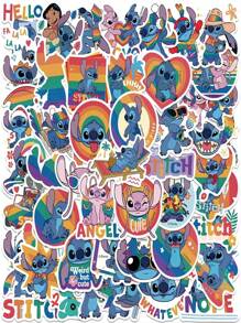 50 pegatinas de Stitch - Multicolor - Ver 3