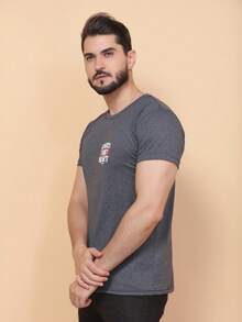 Men T-Shirts - 深灰色 - 查看 2