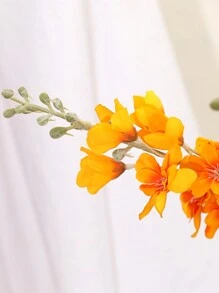 1 件人造蓝燕尾草派对装饰节日婚礼家居装饰花假花、情人节、礼物 - 橘色 - 查看 4