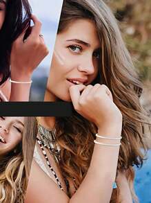 3/5/10pcs Snake Charm Bracelet, Expandable Charm Bangle Bracelets Silver Adjustable Friendship Snake Bracelet Chain DIY Charm Bracelet For Women Girls Jewelry Birthday Gifts - Silver - View 6
