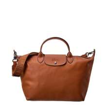 Longchamp Le Pliage Xtra 大号顶部提手帆布和皮革包 - 棕色 - 查看 1
